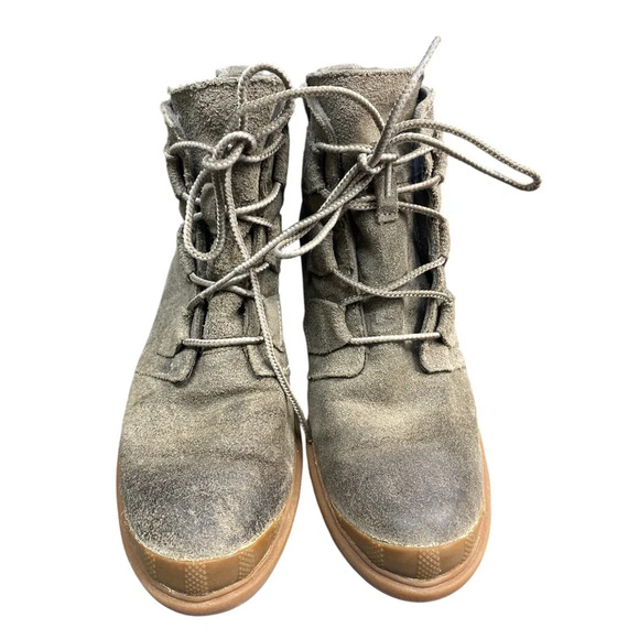 Sorel Suede Toronto olive lace up waterproof boot size 8 - Picture 3 of 7